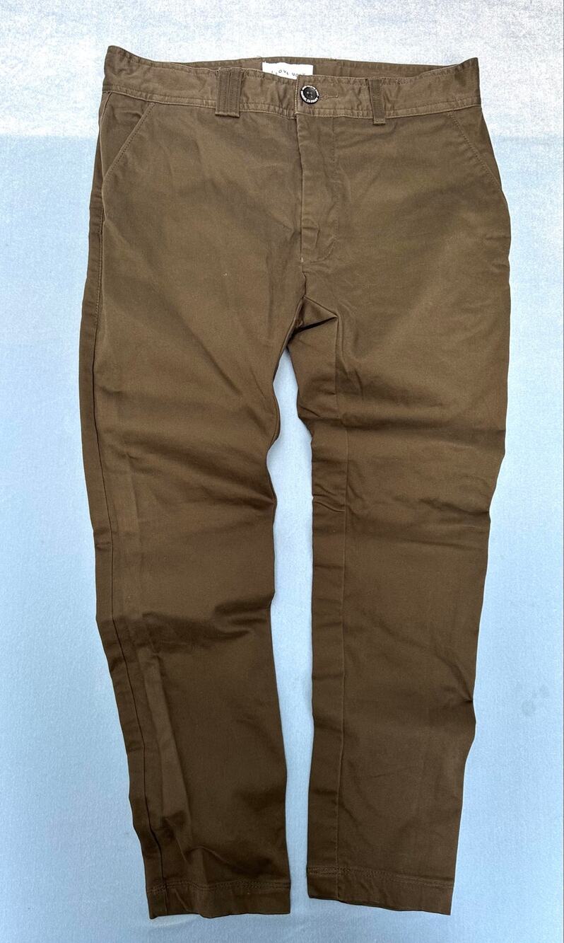 I Love Ugly Slim Kobe Pant Mens Size S Brown Chino Crop Straight Leg Streetwear